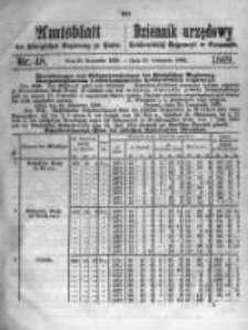 Amtsblatt der Königlichen Regierung zu Posen. 1869.11.30 Nro.48