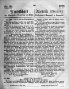 Amtsblatt der Königlichen Regierung zu Posen. 1876.06.14 Nro.24