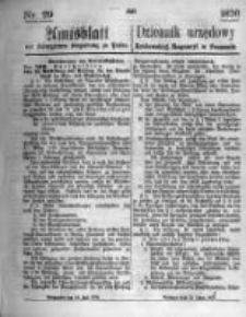 Amtsblatt der K&ouml;niglichen Regierung zu Posen. 1876.07.19 Nro.29
