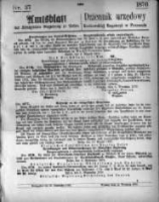 Amtsblatt der Königlichen Regierung zu Posen. 1876.09.13 Nro.37