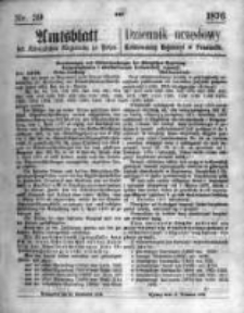 Amtsblatt der Königlichen Regierung zu Posen. 1876.09.27 Nro.39