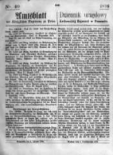 Amtsblatt der Königlichen Regierung zu Posen. 1876.10.04 Nro.40