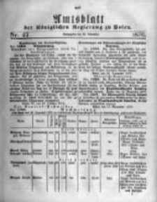 Amtsblatt der Königlichen Regierung zu Posen. 1876.11.22 Nro.47