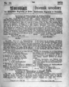 Amtsblatt der K&ouml;niglichen Regierung zu Posen. 1875.05.12 Nro.19