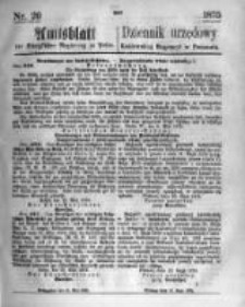 Amtsblatt der Königlichen Regierung zu Posen. 1875.05.19 Nro.20