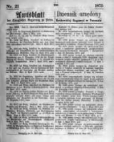 Amtsblatt der Königlichen Regierung zu Posen. 1875.05.26 Nro.21