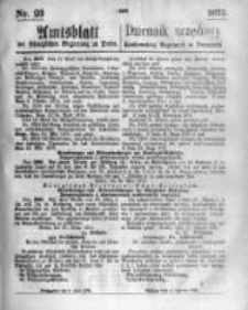 Amtsblatt der K&ouml;niglichen Regierung zu Posen. 1875.06.09 Nro.23