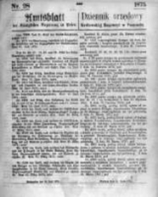 Amtsblatt der Königlichen Regierung zu Posen. 1875.07.14 Nro.28