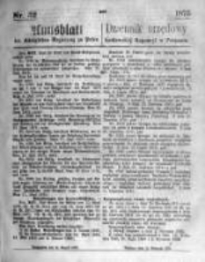 Amtsblatt der Königlichen Regierung zu Posen. 1875.08.11 Nro.32