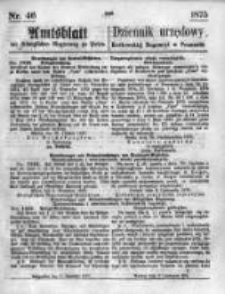 Amtsblatt der Königlichen Regierung zu Posen. 1875.11.17 Nro.46