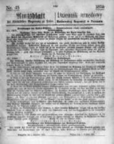 Amtsblatt der Königlichen Regierung zu Posen. 1875.12.01 Nro.48