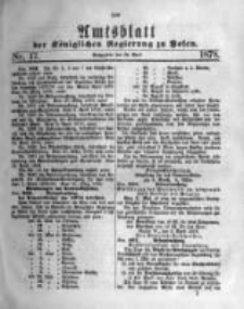 Amtsblatt der Königlichen Regierung zu Posen. 1878.04.24 Nro.17