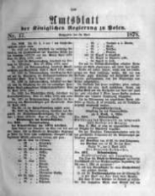 Amtsblatt der Königlichen Regierung zu Posen. 1878.04.24 Nro.17