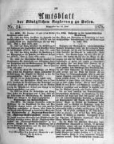 Amtsblatt der Königlichen Regierung zu Posen. 1878.06.12 Nro.24
