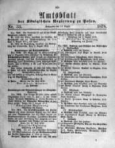 Amtsblatt der Königlichen Regierung zu Posen. 1878.08.14 Nro.33