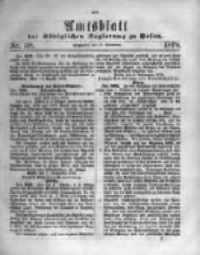 Amtsblatt der Königlichen Regierung zu Posen. 1878.09.18 Nro.38