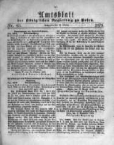 Amtsblatt der Königlichen Regierung zu Posen. 1878.10.23 Nro.43