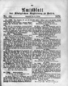 Amtsblatt der Königlichen Regierung zu Posen. 1878.10.30 Nro.44