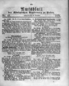 Amtsblatt der Königlichen Regierung zu Posen. 1878.11.20 Nro.47