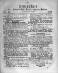 Amtsblatt der Königlichen Regierung zu Posen. 1878.12.04 Nro.49