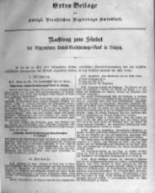 Extra=Beilage zum Königl. Preussischen Regierungs-Amtsblatt