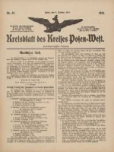Kreisblatt des Kreises Posen-West 1910.10.06 Jg.22 Nr42
