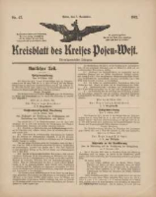 Kreisblatt des Kreises Posen-West 1912.11.07 Jg.24 Nr47