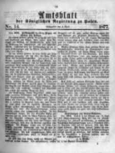 Amtsblatt der Königlichen Regierung zu Posen. 1877.04.04 Nro.14
