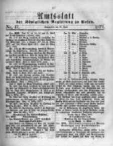 Amtsblatt der Königlichen Regierung zu Posen. 1877.04.25 Nro.17