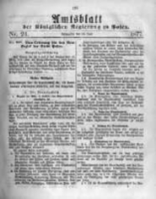 Amtsblatt der K&ouml;niglichen Regierung zu Posen. 1877.06.13 Nro.24