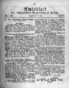 Amtsblatt der K&ouml;niglichen Regierung zu Posen. 1877.07.04 Nro.27