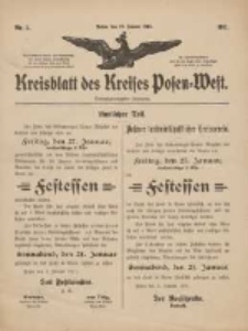 Kreisblatt des Kreises Posen-West 1911.01.19 Jg.23 Nr3