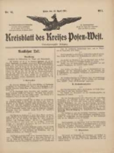 Kreisblatt des Kreises Posen-West 1911.04.13 Jg.23 Nr15