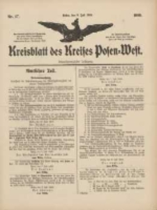 Kreisblatt des Kreises Posen-West 1909.07.08 Jg.21 Nr27