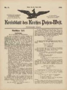 Kreisblatt des Kreises Posen-West 1909.04.15 Jg.21 Nr15
