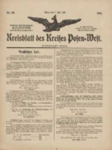 Kreisblatt des Kreises Posen-West 1910.07.07 Jg.22 Nr29
