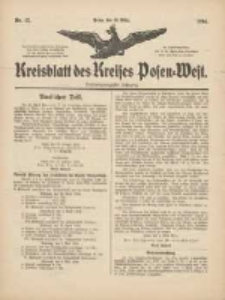 Kreisblatt des Kreises Posen-West 1914.03.19 Jg.26 Nr12