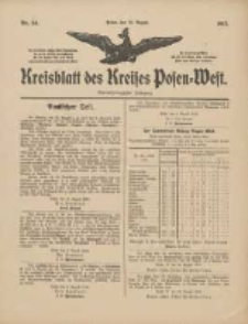 Kreisblatt des Kreises Posen-West 1912.08.15 Jg.24 Nr34
