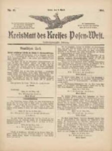 Kreisblatt des Kreises Posen-West 1914.04.09 Jg.26 Nr15