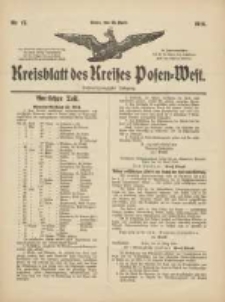 Kreisblatt des Kreises Posen-West 1914.04.23 Jg.26 Nr17
