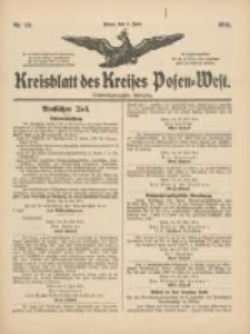 Kreisblatt des Kreises Posen-West 1914.06.04 Jg.26 Nr23