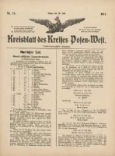 Kreisblatt des Kreises Posen-West 1914.07.16 Jg.26 Nr29