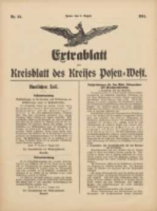 Kreisblatt des Kreises Posen-West 1914.08.03 Jg.26 Nr34 Extra-Blatt