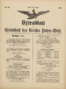 Kreisblatt des Kreises Posen-West 1914.08.06 Jg.26 Nr38 Extra-Blatt