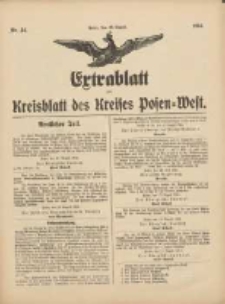 Kreisblatt des Kreises Posen-West 1914.08.18 Jg.26 Nr44 Extra-Blatt