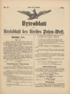 Kreisblatt des Kreises Posen-West 1914.08.29 Jg.26 Nr47 Extra-Blatt