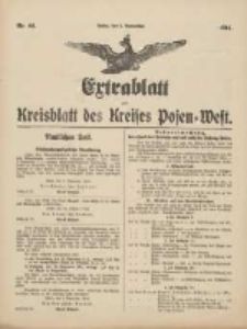 Extrablatt zum Kreisblatt des Kreises Posen-West 1914.11.04 Jg.26 Nr66
