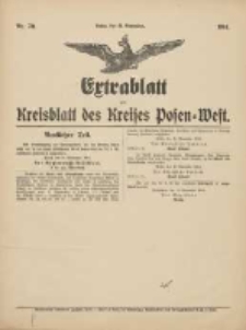 Extrablatt zum Kreisblatt des Kreises Posen-West 1914.11.21 Jg.26 Nr70