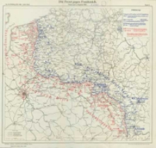 Die Operationen des Jahres 1915: die Ereignisse im Westen im Frühjahr und Sommer, im Osten vom Frühjahr bis zum Jahresschluss: mit neununddreissig Karten und Skizzen Bd.8 Die Front gegen Frankreich Stand am 1 August 1915 Karte 4