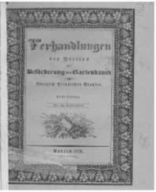 Verhandlungen des Vereines zur Beförderung des Gartenbaues in den Königlich Preussischen Staaten. 1826 Band 3 Lieferung 5
